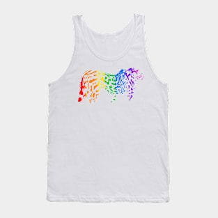 Rainbow King Cheetah (white) Tank Top